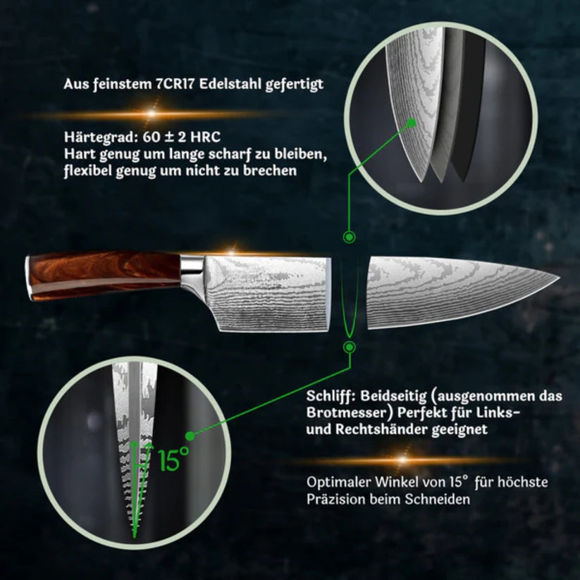 Kasshoku Messerset Premium 8-teilig