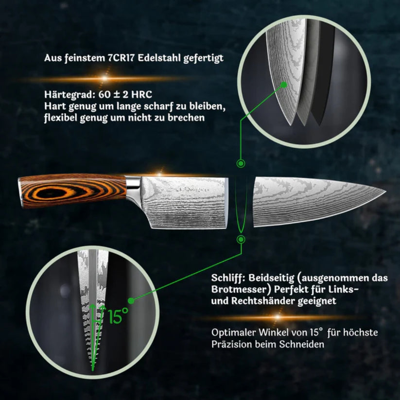 Akarui Messerset Premium 8-teilig